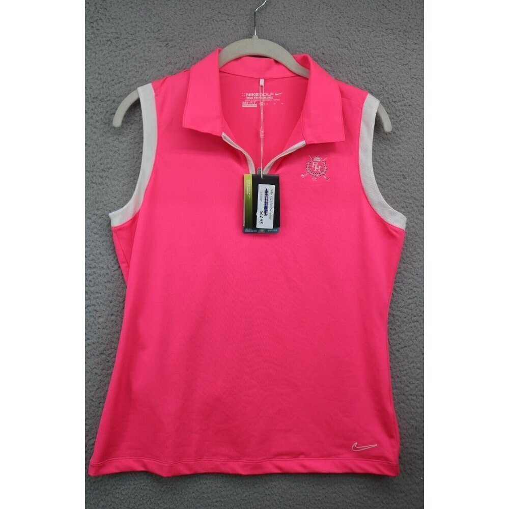 Nike Golf Bright Pink Dri-Fit Sleeveless Tunic-Size Medium-New with Tags-Golf